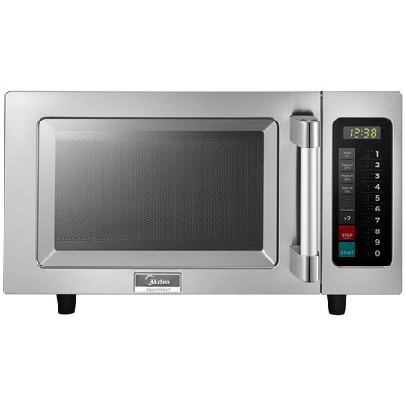 Midea Commercial Microwave, 0.9 Cu. Ft. 1000 Watts, Programmable, SS 1025F1A